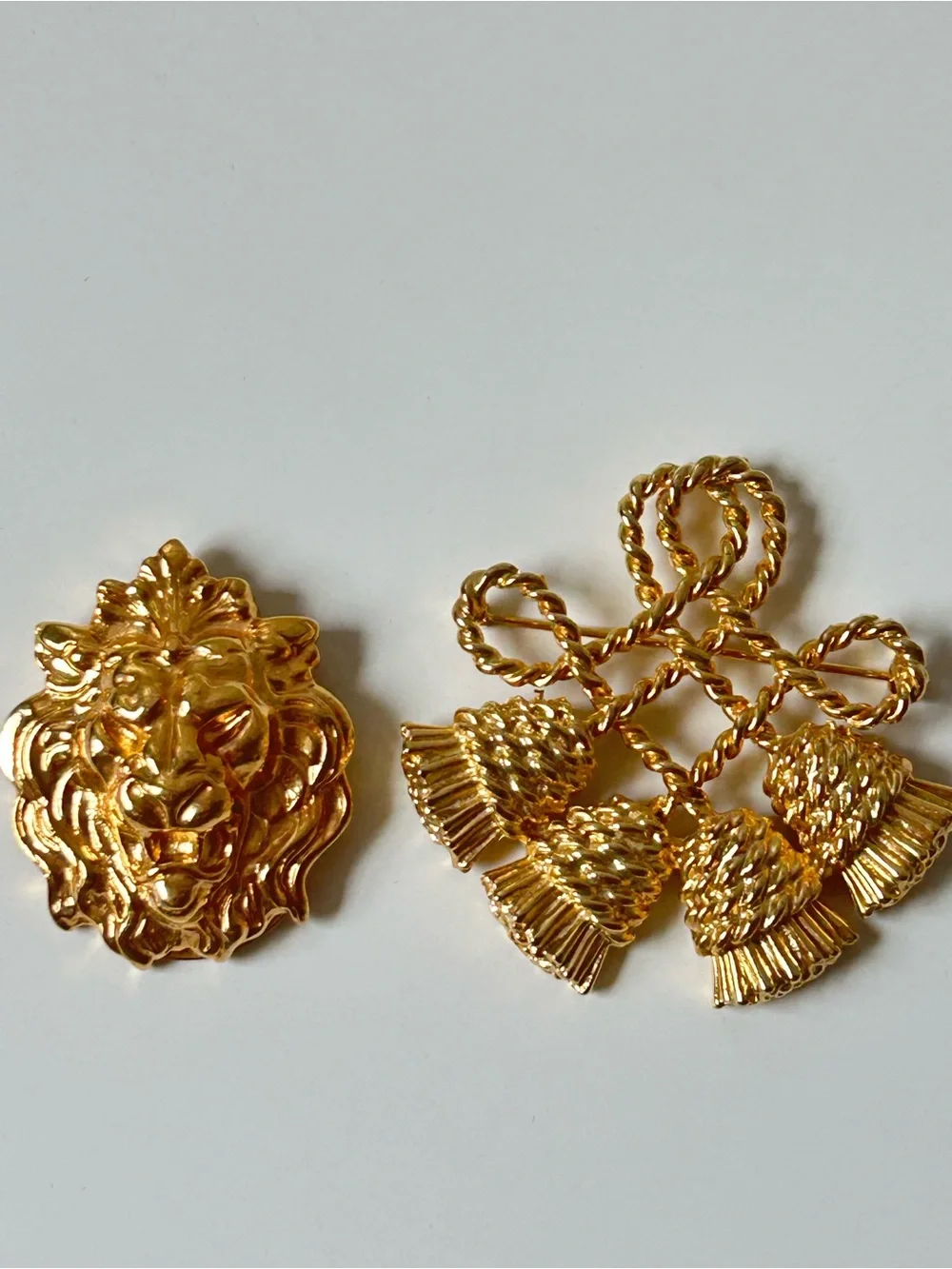 Vintage Flamingo and Sailboat Brooch 2pc Set